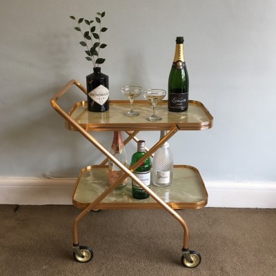 indian vintage Brass and Iron bear bar wine rack